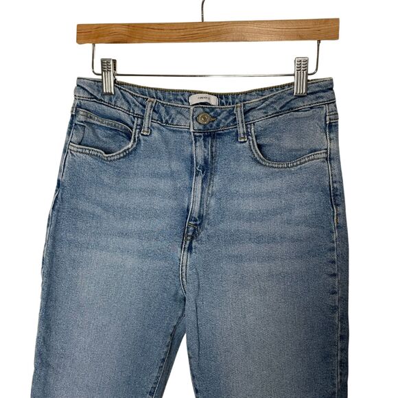 Forever 21 Light Wash Flare Jeans Raw Hem Women’s Size 29 - Picture 3 of 9